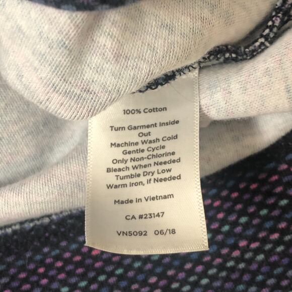 Talbots Multicolored Polka Dots Long Sleeve Funnel Neck Pullover Size Large - Picture 8 of 9